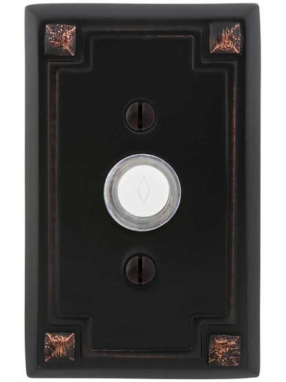 Doorbell Button with Arts & Crafts Rosette